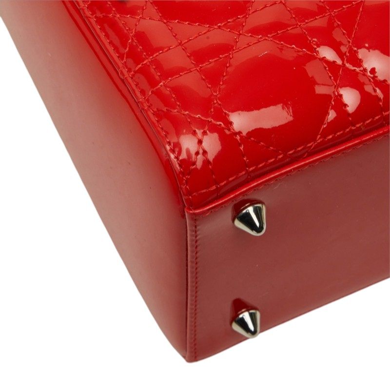 Dior Lady Dior Cannage Patent Leather 2way Bag