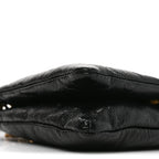 Arena Calfskin Puffy Monaco Chain Shoulder Bag  Black