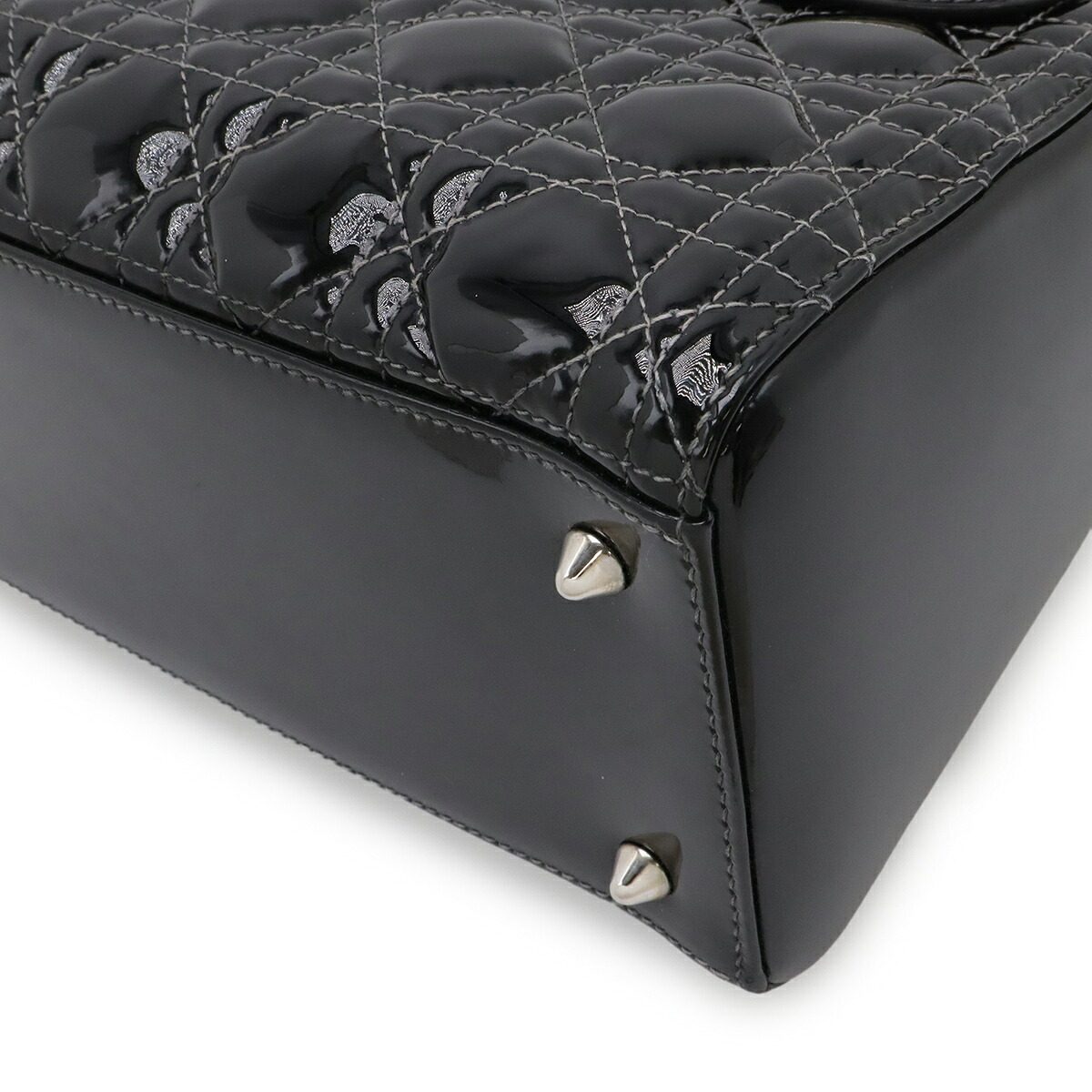 Christian Dior Lady Dior Patent Leather 2way Bag