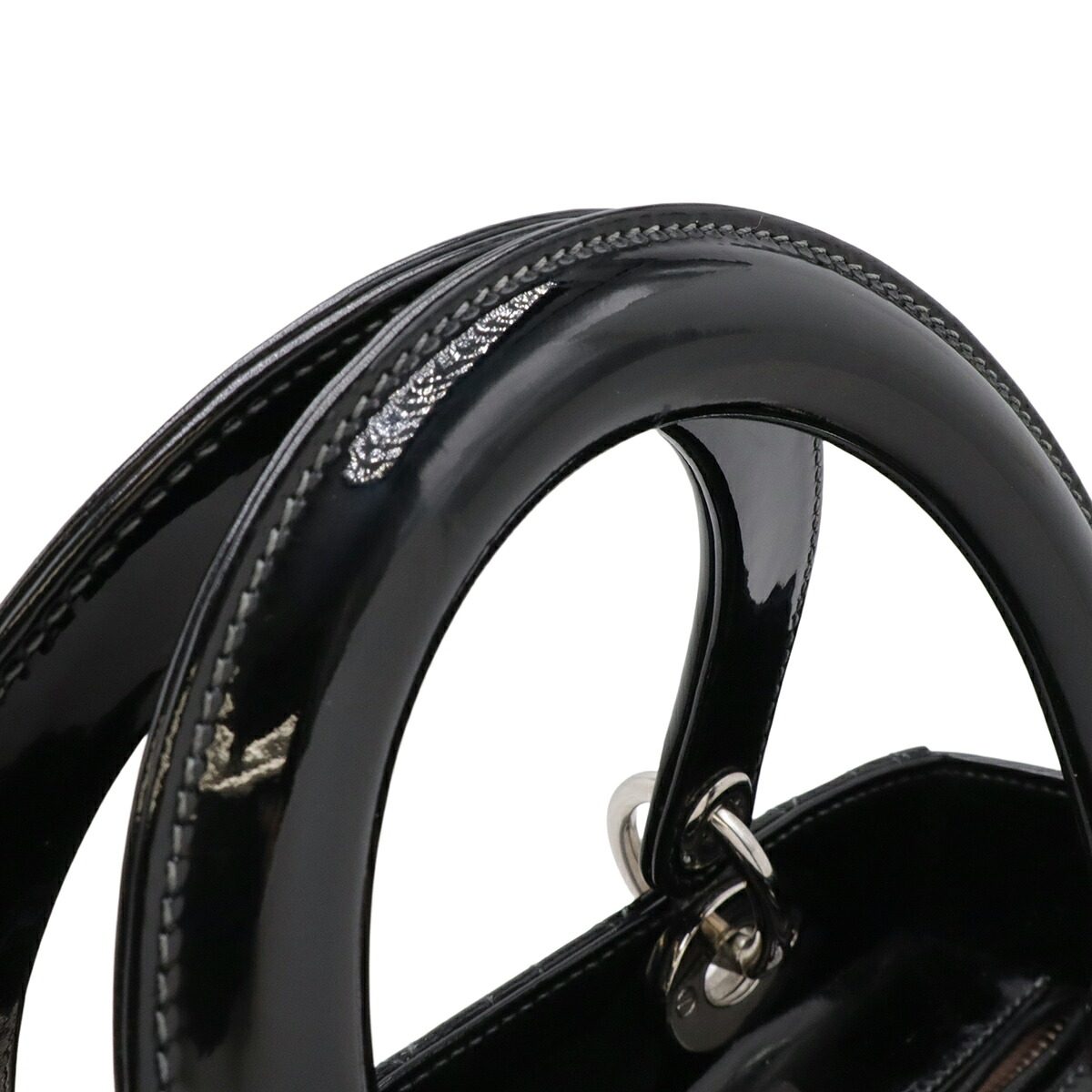 Christian Dior Lady Dior Patent Leather 2way Bag