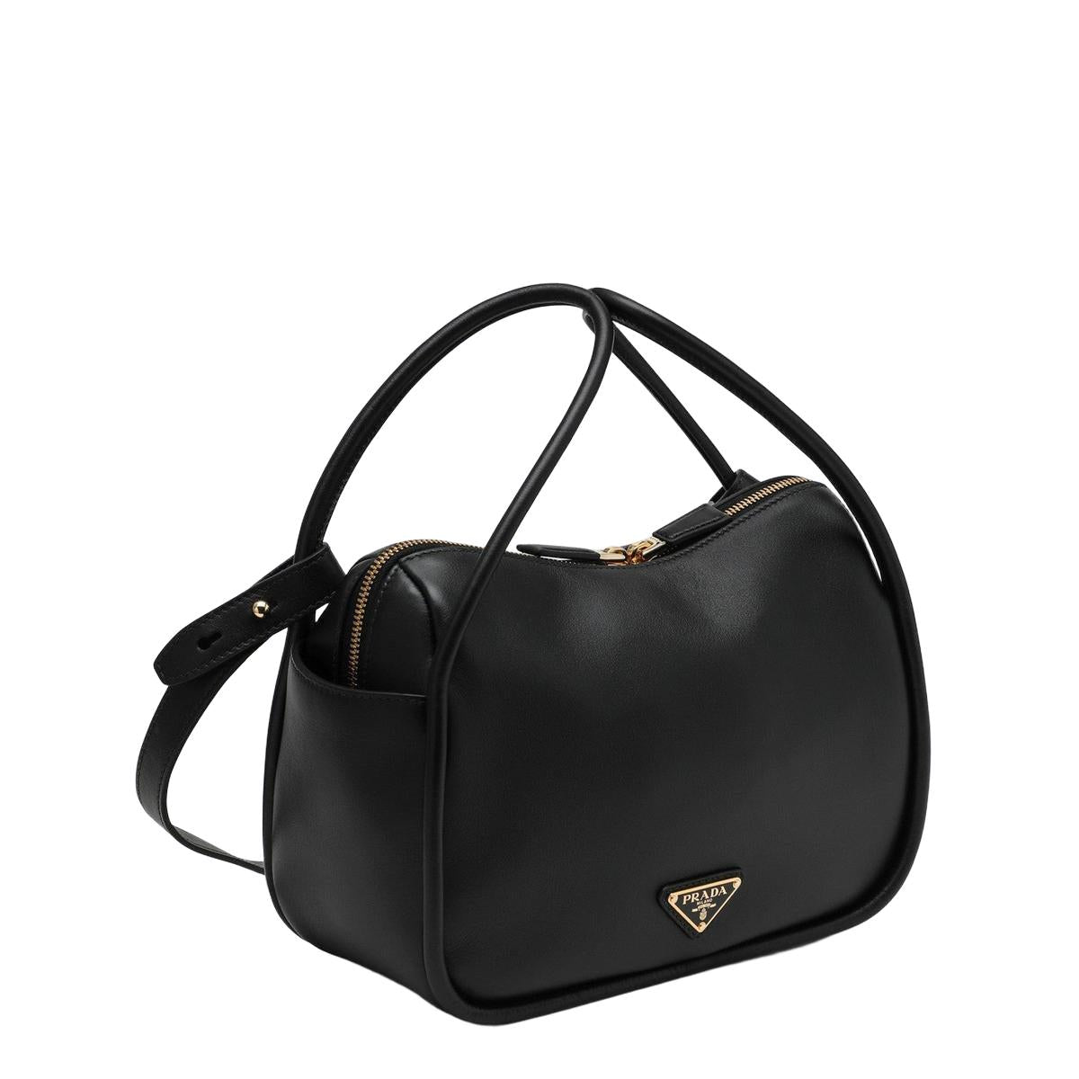 PRADA FEMME SMALL LEATHER TOP HANDLE BAG