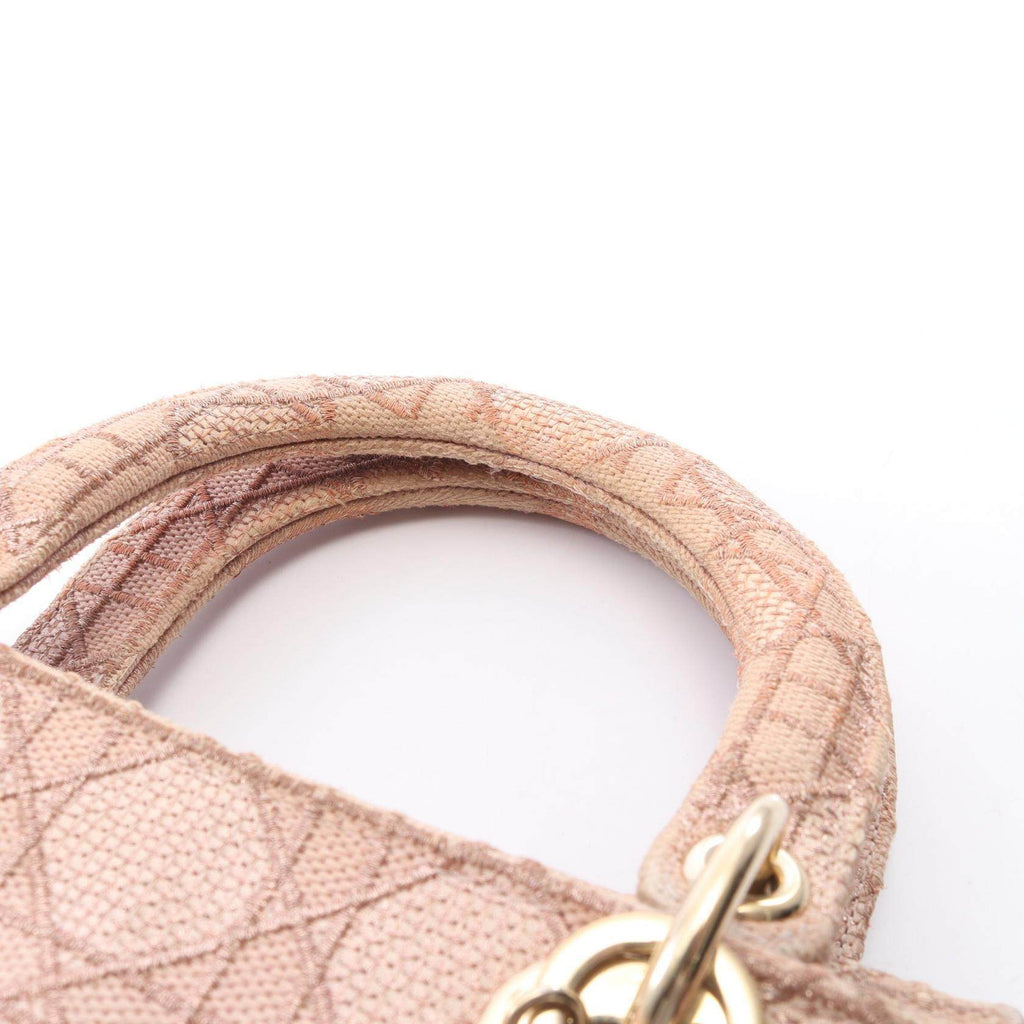 Dior LADY D-LITE Cannage Canvas Handbag