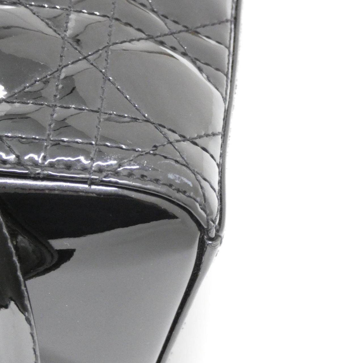 Christian Dior Lady Dior Patent Leather Handbag