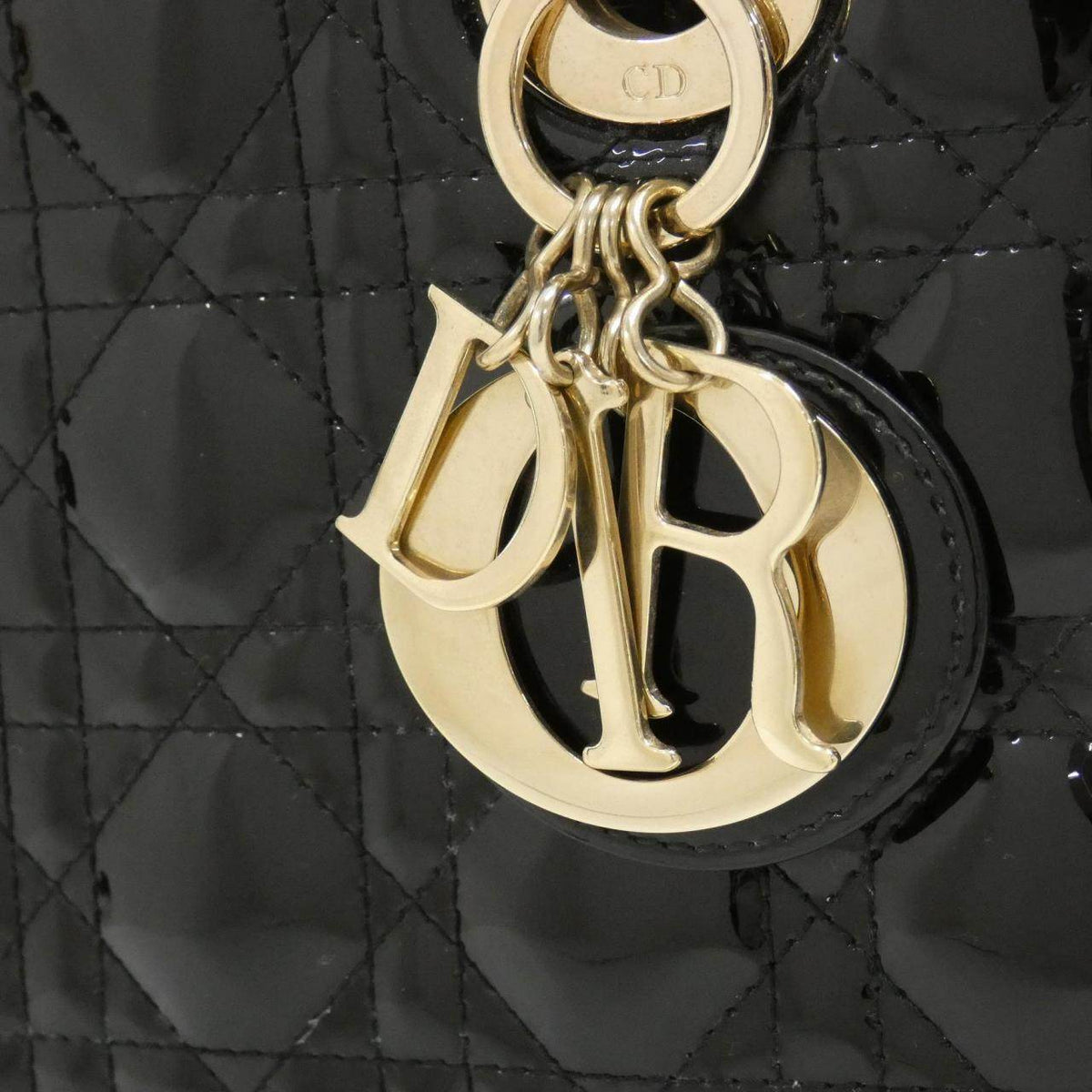 Christian Dior Lady Dior Patent Leather Bag