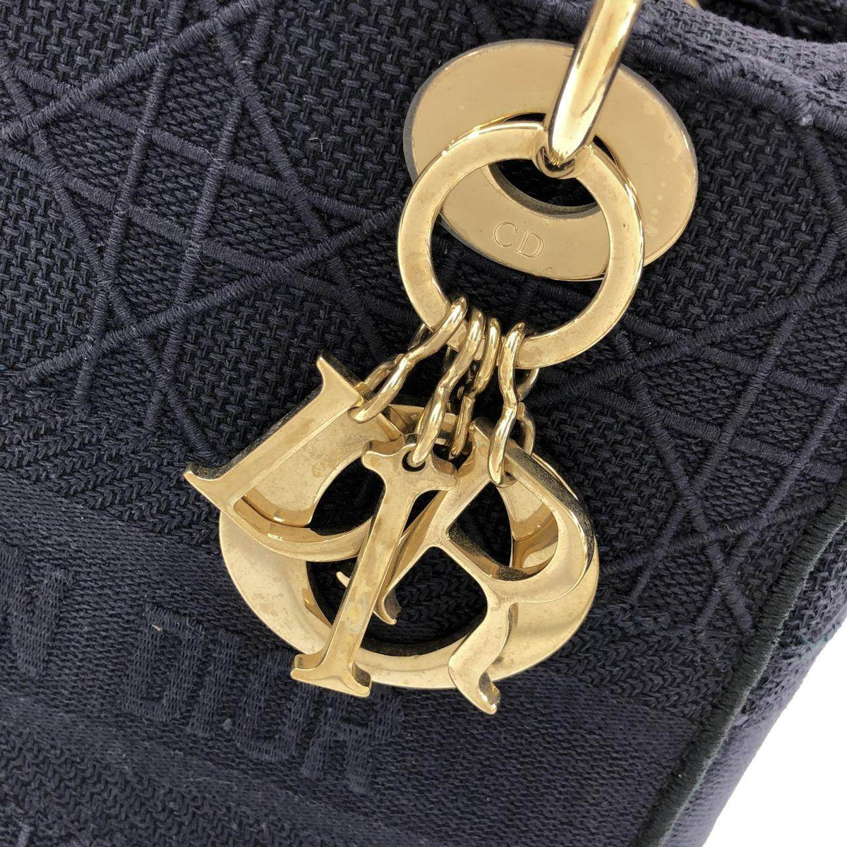 Christian Dior Lady D-Lite Canvas Handbag