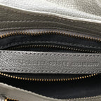 Chevre Gold Metallic Edge Hardware Mini City Gris Acier