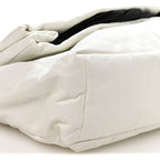 Arena Calfskin Nylon Medium Monaco Chain Shoulder Bag Optic White