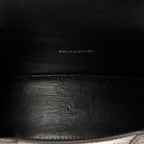 Metallic Shiny Calfskin Crocodile Embossed Hourglass Top Handle Bag XS Dark Bronze
