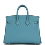 Hermès Birkin 25 Blue Jean Swift Palladium Hardware