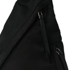Prada Re-Nylon Vitello Metal Triangle Logo Sling Backpack Black
