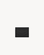 Saint Laurent Cassandre quilted card case in lambskin