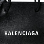 Calfskin Logo XXS Shopping Tote Black