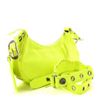 Agneau Arena Le Cagole Shoulder Bag XS Fluo Yellow