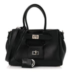 Smooth Calfskin Mini Bel Air Carry All Bag Black