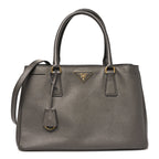 Prada Saffiano Lux Medium Tote Grafite