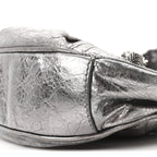 Metallic Agneau Arena Le Cagole Shoulder Bag XS Silver