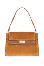 Tory Burch Suede Whipstitch Large Lee Radziwill Shoulder Bag
