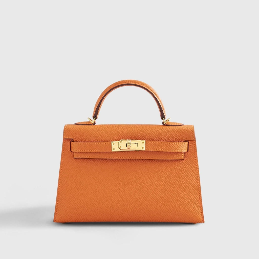 Hermès Kelly Mini Epsom Orange Gold Hardware