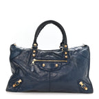 Agneau Giant 12 Gold Hardware Work Bleu Mineral