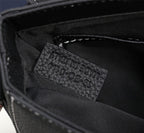 Christian Dior Black Grained Calfskin Lingot Messenger Bag with Contrast Stitching