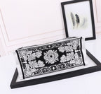 Dior Black and White Embroidered Butterfly Canvas Tote Handbag