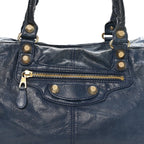 Agneau Giant 12 Gold Hardware Work Bleu Mineral