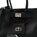 Smooth Calfskin Mini Bel Air Carry All Bag Black