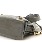 Chevre Gold Metallic Edge Hardware Mini City Gris Acier