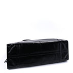 Prada Glossy Calfskin Triangle Extra Large Bonnie Shoulder Bag Black