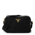 Prada Tessuto Nylon Soft Calf Camera Bag Black
