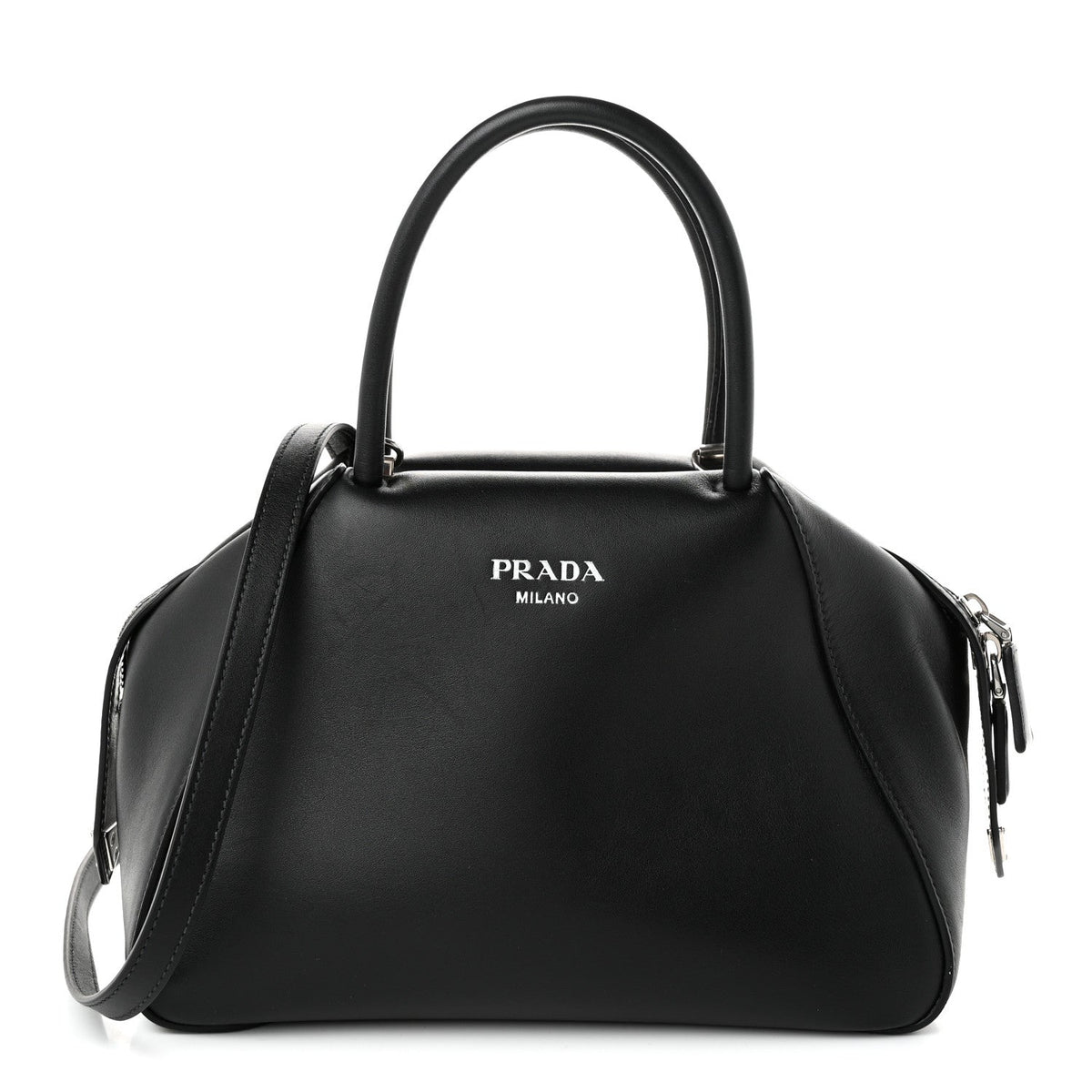 Prada Softy Calfskin Small Supernova Handbag Black