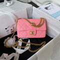 Chanel Mini Rectangular Flap Bag - Pink Quilted Lambskin with Gold-Tone Hardware