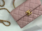 Chanel Small Flap Bag with Top Handle - Pink Quilted Lambskin with Gold-Tone Hardware