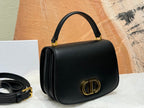 Christian Dior Small Bobby Bag in Black Box Calfskin with Gold Hardware