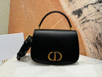 Christian Dior Small Bobby Bag in Black Box Calfskin with Gold Hardware