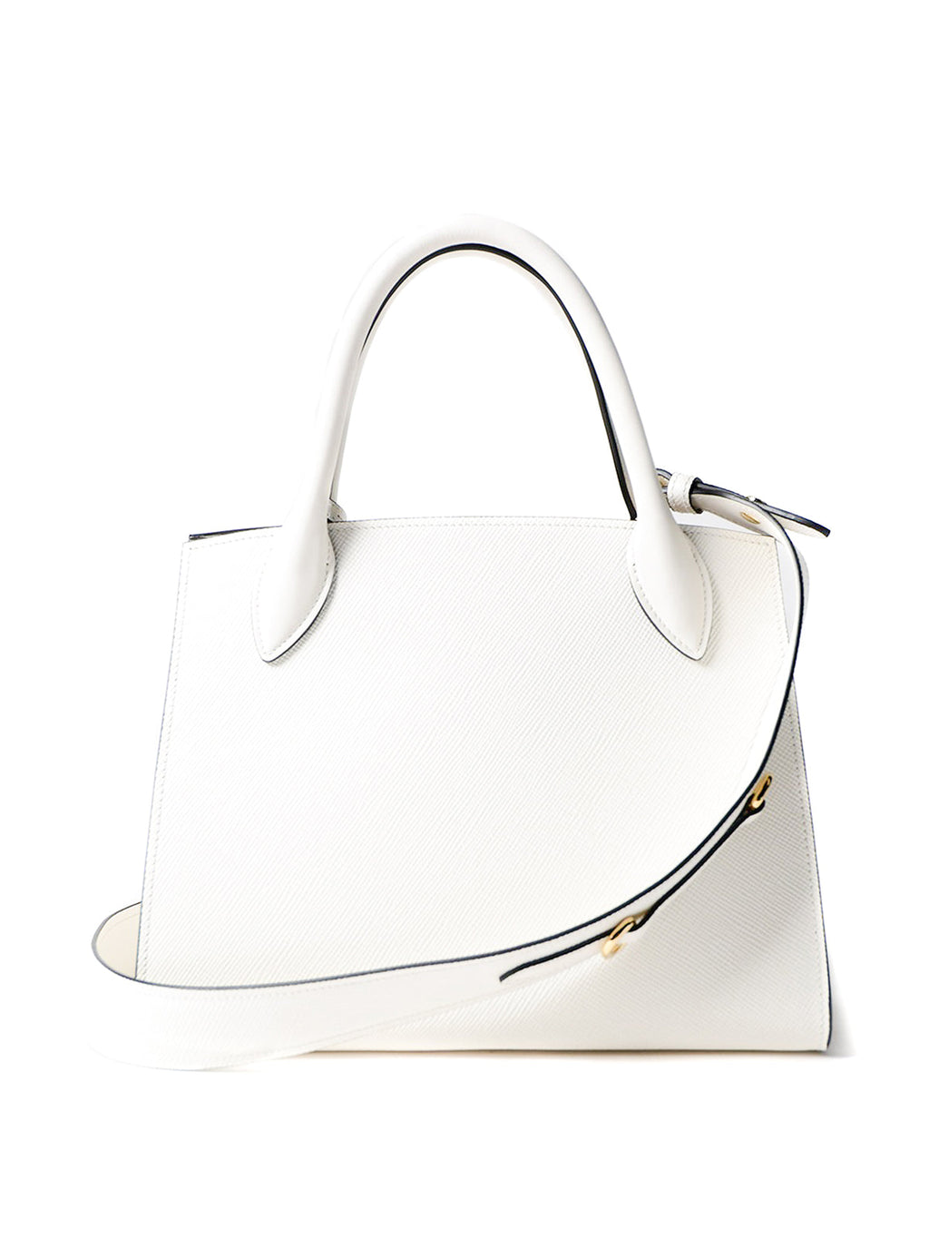 Prada Small Monochrome Saffiano Leather Tote
