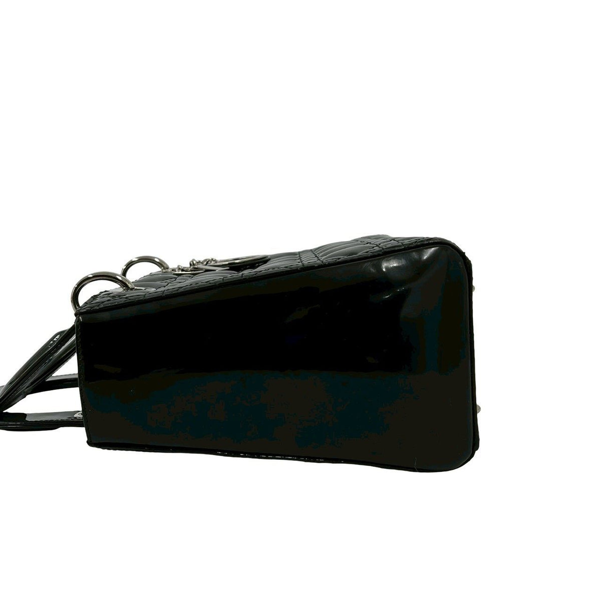 Christian Dior Lady Dior Patent Leather 2way Shoulder Bag