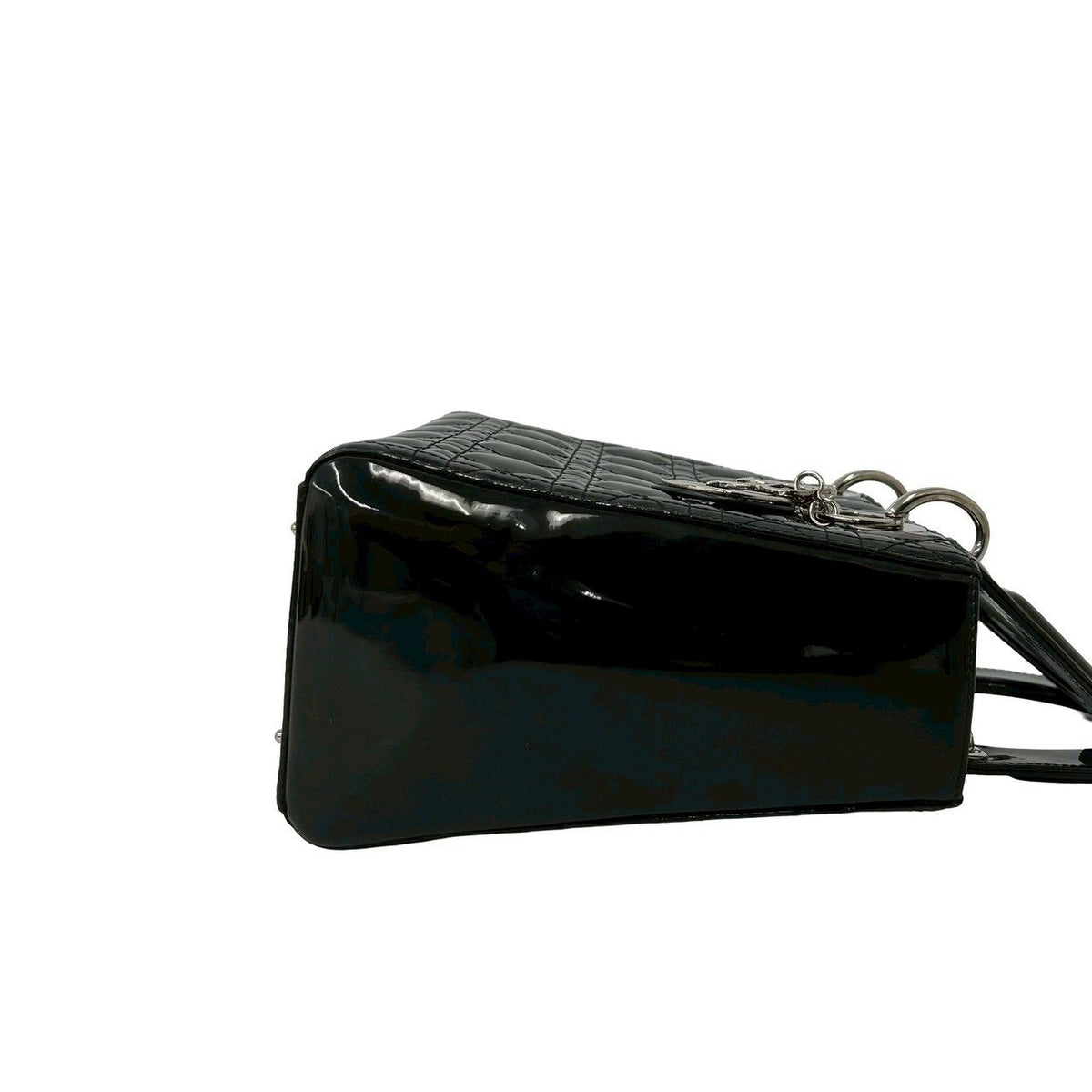 Christian Dior Lady Dior Patent Leather 2way Shoulder Bag