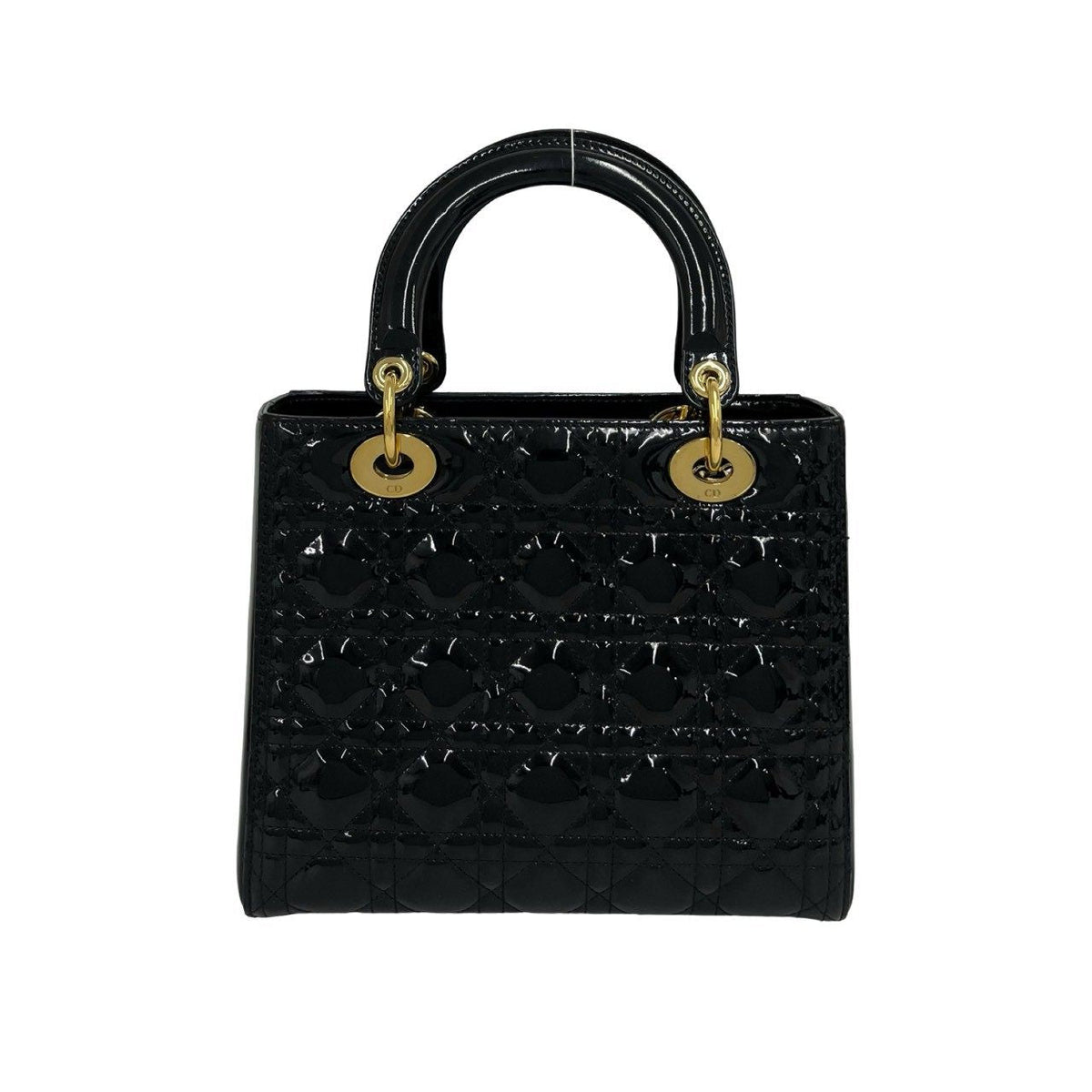 Christian Dior Lady Dior Patent Leather 2way Shoulder Bag