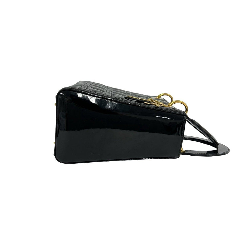 Christian Dior Lady Dior Patent Leather 2way Shoulder Bag
