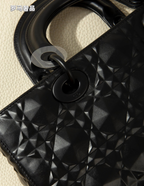 Dior Lady D-Joy Bag - Black Ultra-Matte Cannage Calfskin Luxury Handbag