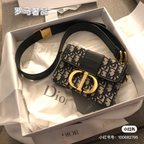Dior Retro Monogram Flap Shoulder Bag with Gold Metal Clasp and Wide Strap