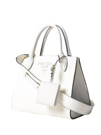 Prada Small Monochrome Saffiano Leather Tote